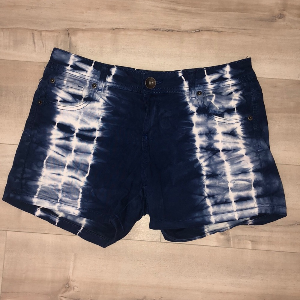 Blue and white Tie Dye Shorts